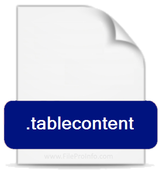 .TABLECONTENT file extension.